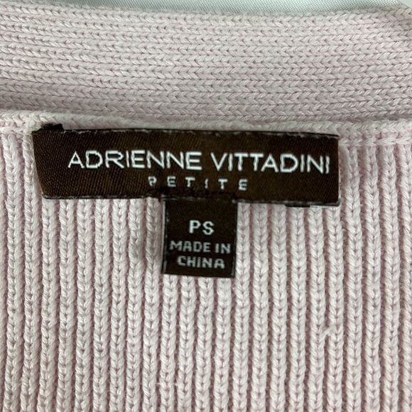 Adrienne Vittadini short sleeve cardigan single button front closure  Sz PS Pink - Picture 5 of 10